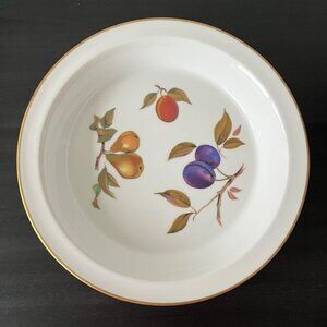 Royal Worcester EVESHAM Gold Pattern Round Pie Plate Dish 10.5"